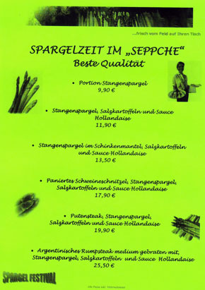 Spargelzeit im Seppche